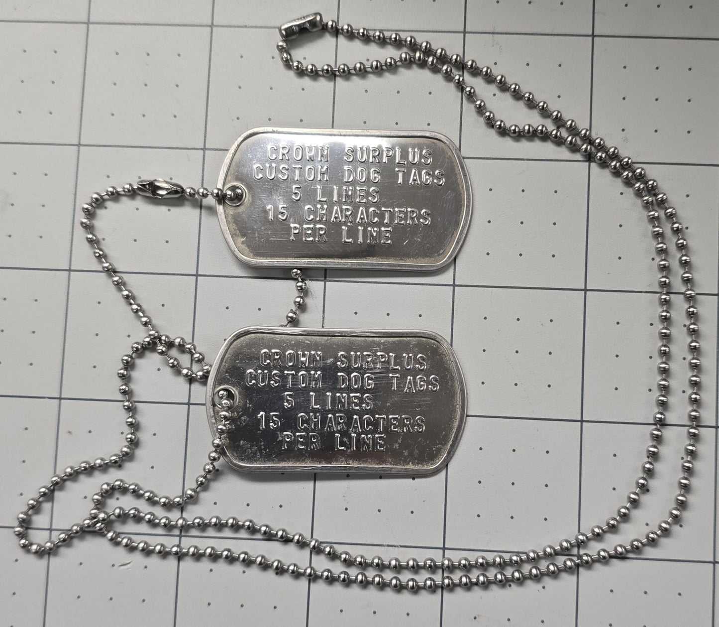 Custom Dog Tags - Stainless Steel