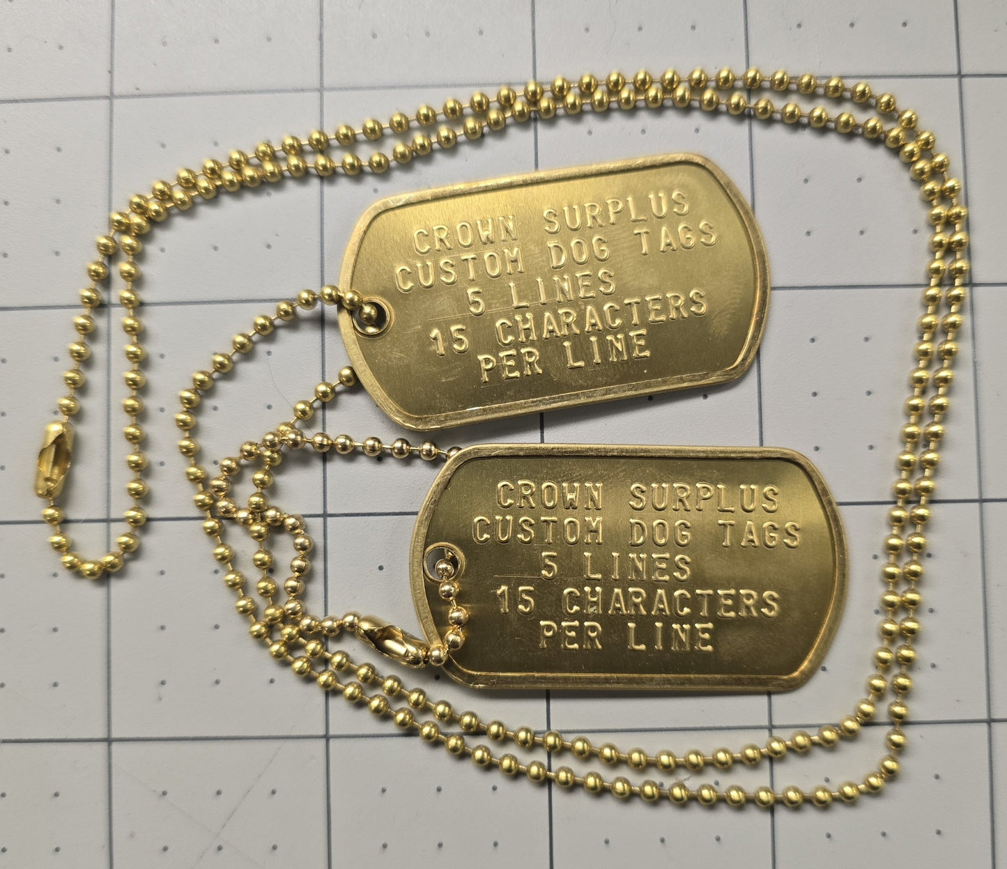 Custom Dog Tags - Brass