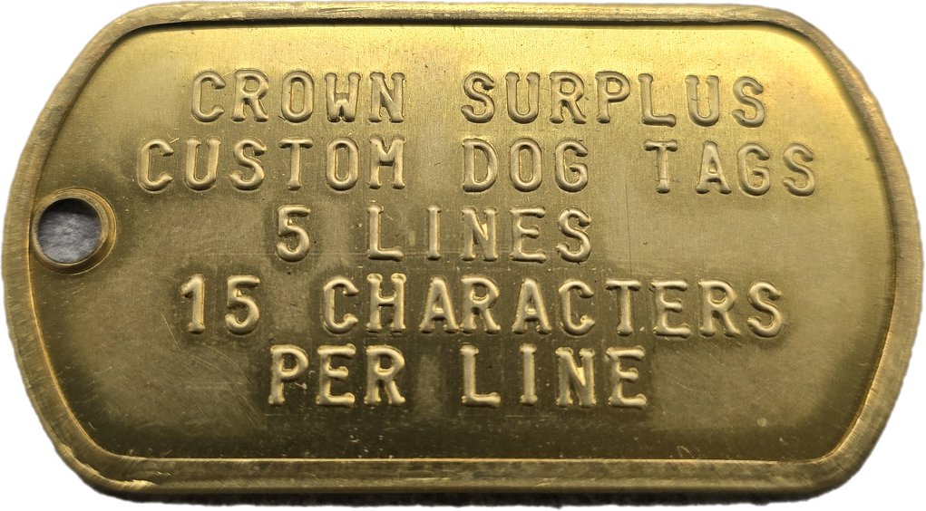 Custom Dog Tags - Brass