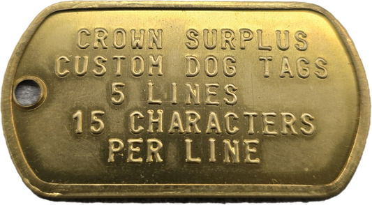 Custom Dog Tags - Brass