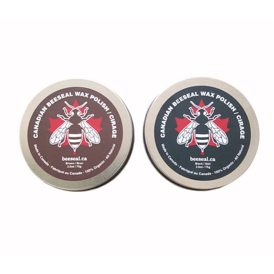 Canadian Beeseal Pack of 2 Shoe Polishes, 1 Brown 75g and 1 Black 75g